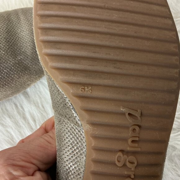 Paul Green Perry Perforated Metallic Gold Suede Leather Loafers UK 6.5 US 9 - Picture 7 of 8